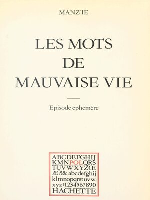 cover image of Les mots de mauvaise vie